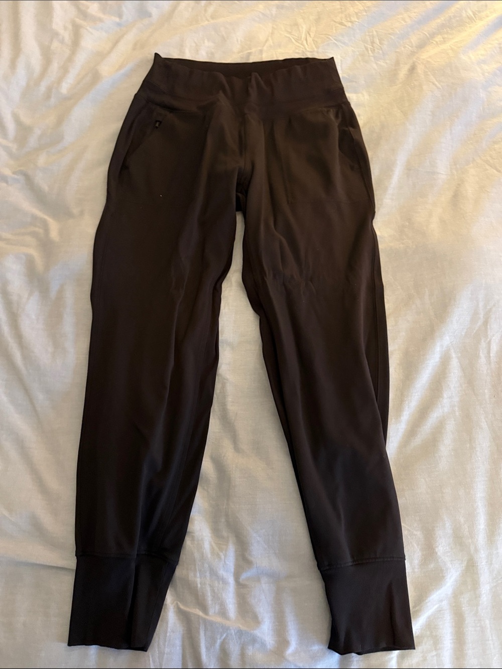 Athleta Black womens Jogger Pants with Zippered Pocket